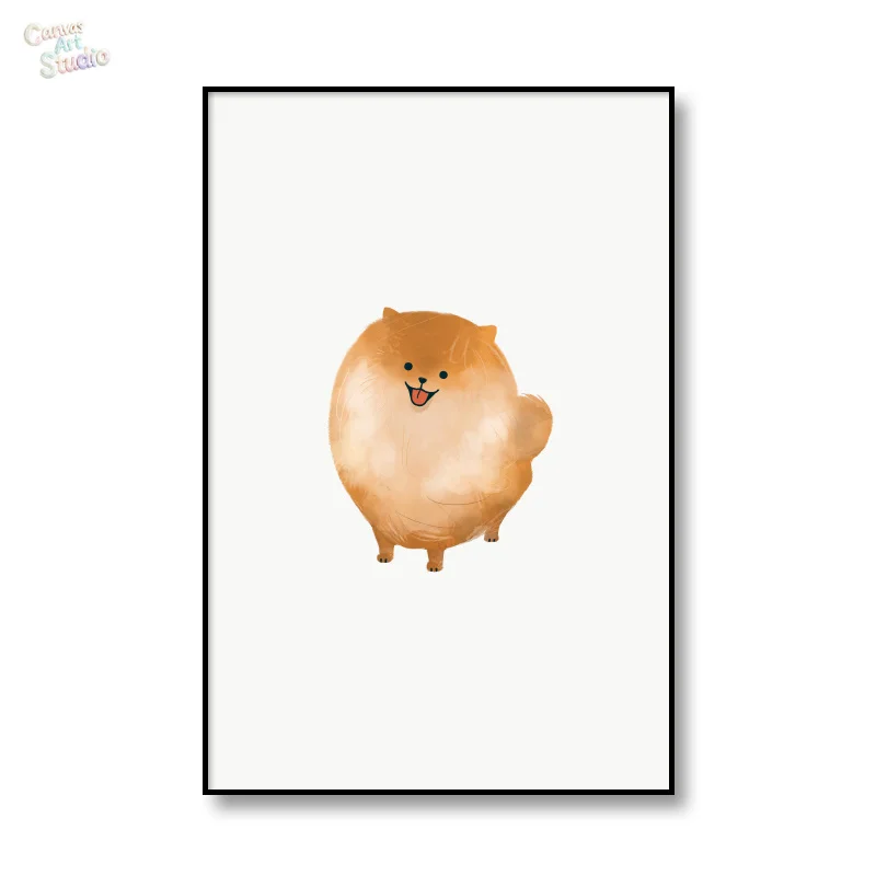 2026 Minimalist Style Animal Art Poster Cute Dog Wall Art Picture Canvas Print Painting Modern Home Improvement  Room Gift