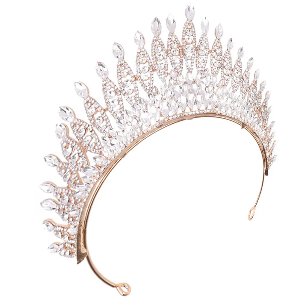 

Wedding Crown Rhinestone Tiara Bride Crystal Headpiece Bridal Headdress Prom Party Accessory Girls Tiara Decorative Crown