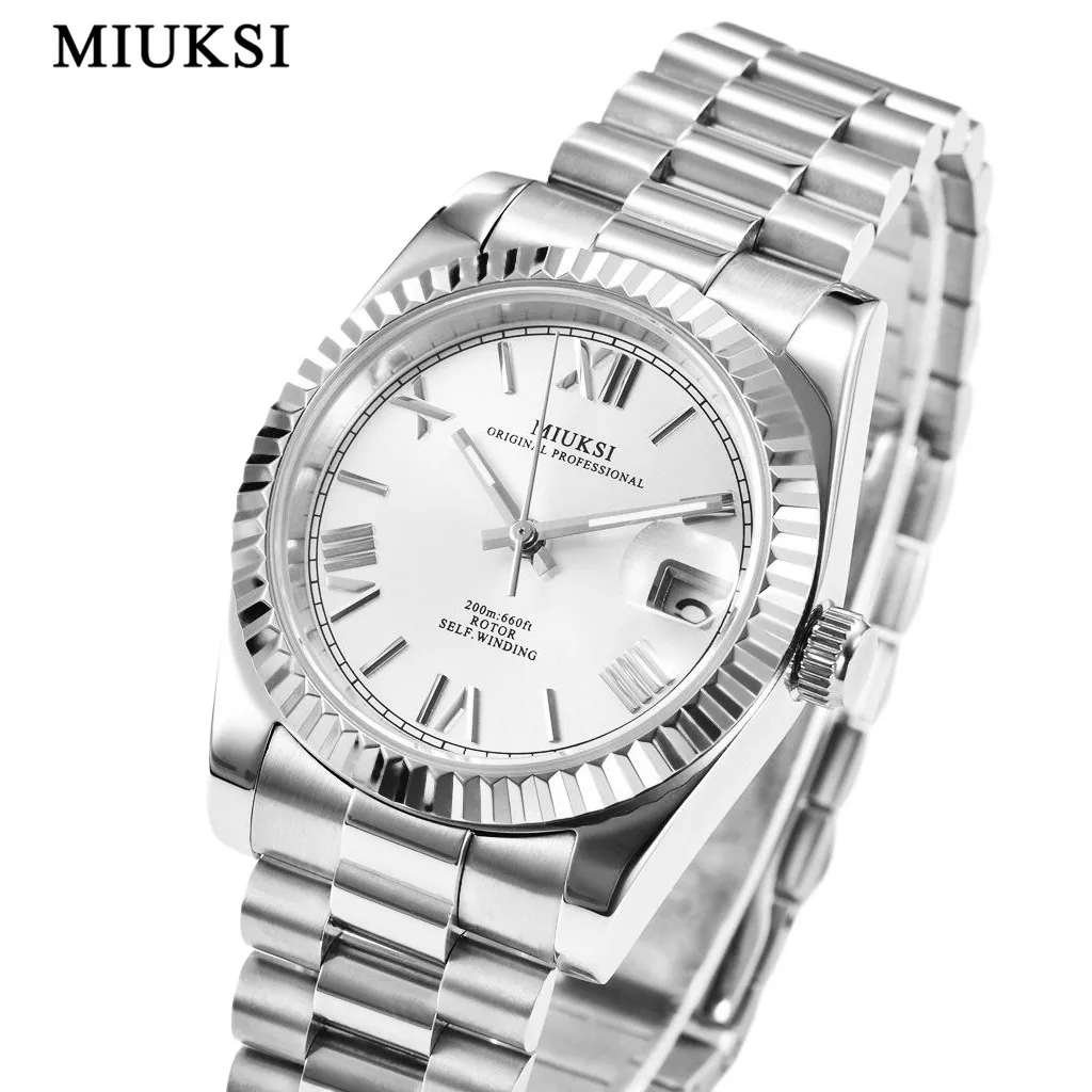 NH35 Watch MIUKSI 36mm 40mm Mechanical For Men Automatic Sapphire Stainless Steel Luxury Waterproof Wristwatch Reloj Hombre