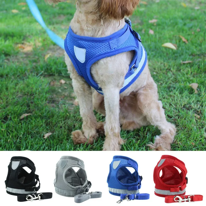 

Reflective Cat Harness And Leash Escape Proof Pets Harness Vest Puppy Dogs Vest Adjustable Easy Control Breathable Cat Harness