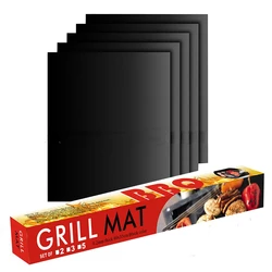 Grill Mat 44X33CM Non Stick BBQ Grill Liners Oven Grill Foil Barbecue Liner Reusable Mat Bbq Tools Bbq Accessories