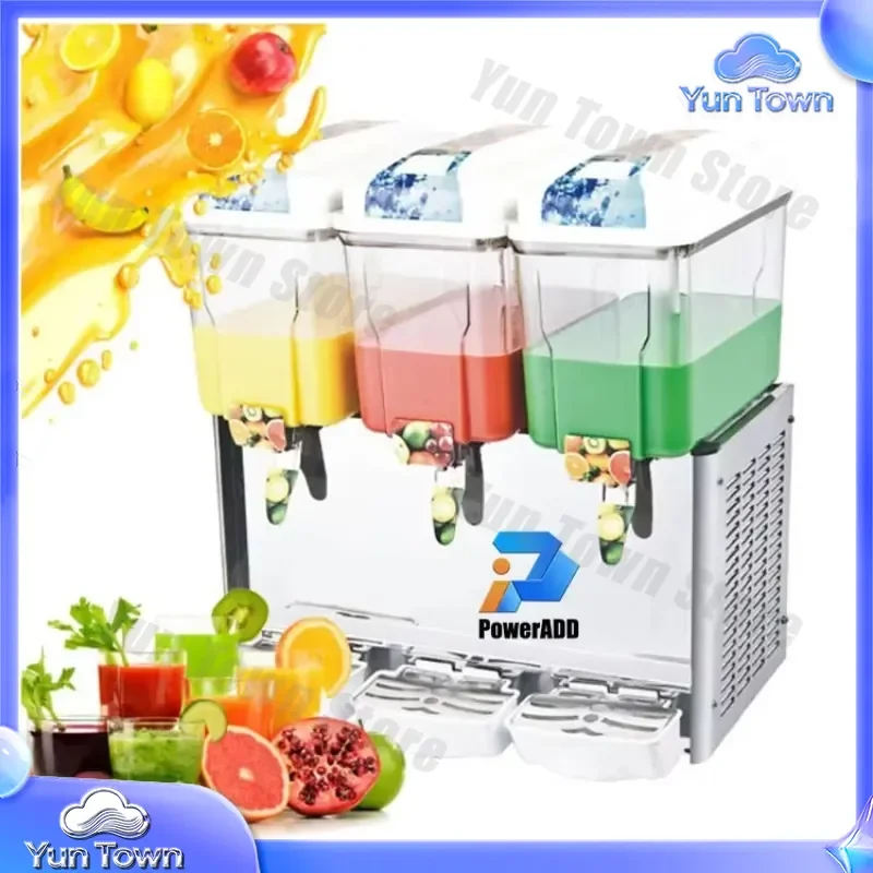3 Tanks Refrigeration Commercial Cold Drink Beverage Dispenser for Restaurant Bar Cafe Office Kitchen Use Food Grade