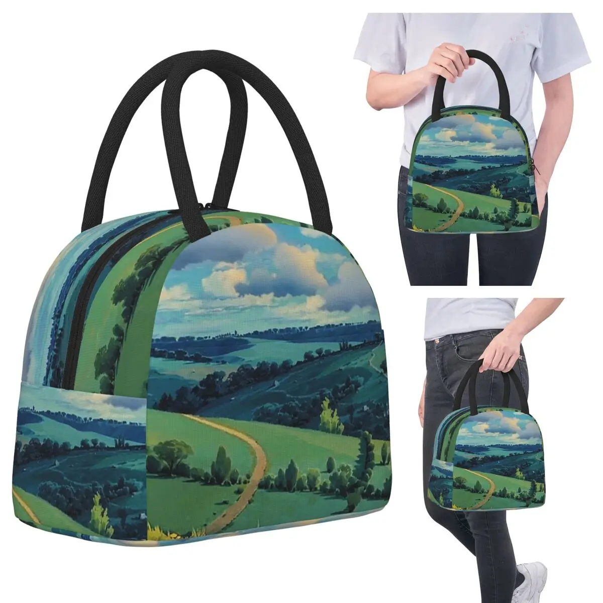 حقيبة غداء معزولة على شكل قلعة لابوتا إن ذا سكاي للنساء والأطفال، صناديق طعام مقاومة للتسرب، حقيبة غداء حرارية