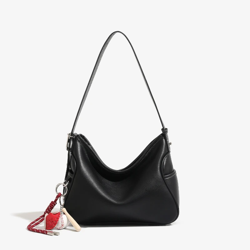 

Leather Handbags Genuine for Women Fashion Tassel Hobo Tote Bags Crossbody Plain Color Real Cowhide Leather Large Shopper Bag