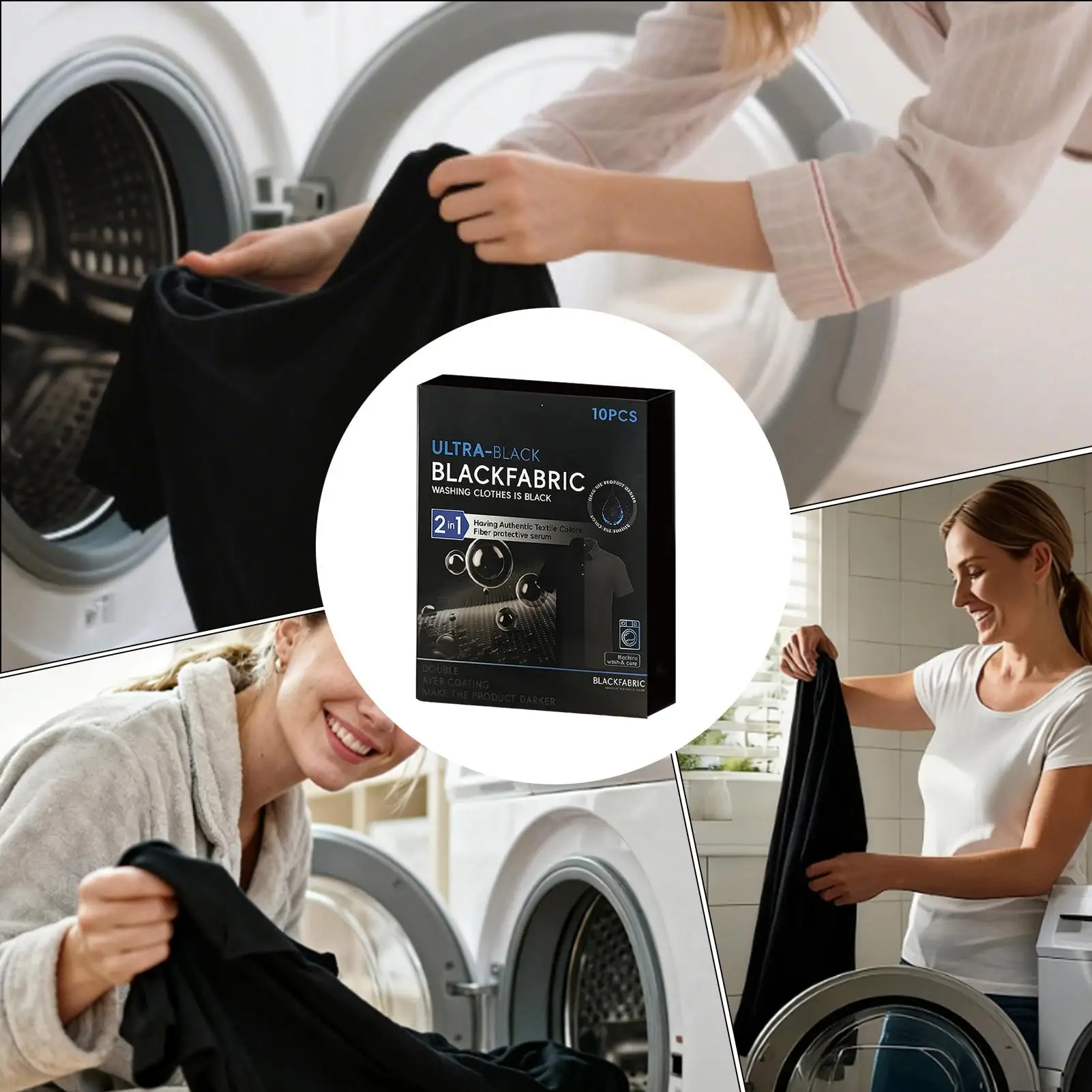 10pcs laundry black color enhancement sheet-non-woven fabric used for fading black clothes, supplementing color, improving color