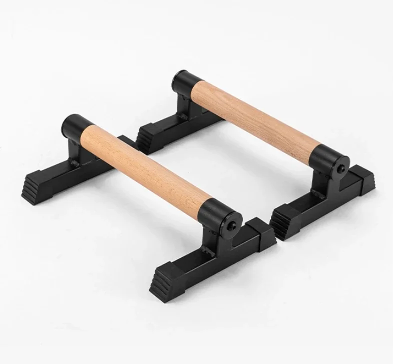 Wholesale Wooden Push Up Stand Parallels bars Handstand Bars Solid Wood with Sturdy Metal Bracket