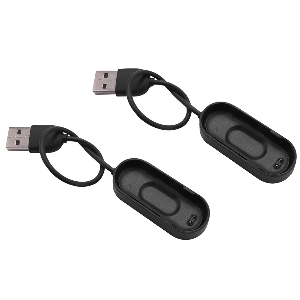 T82C Hot Sale-2X USB Charging Cable For Mi Band 4 Replacement Line Charger Adapter Millet Miband 4 Smart Wrist Strap Accessories