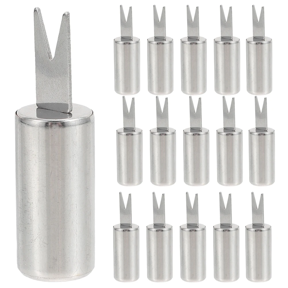 

20pcs Steel Corn Fork BBQ Convenient Corn Skewers Skewers Reusable Fruit Fork Set Multi Function Camping Tool