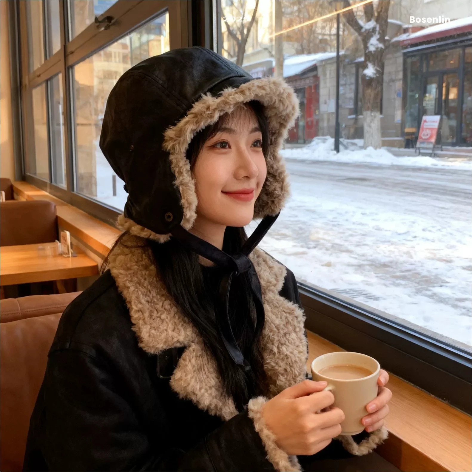 

Женская зимняя шапка-ушанка: теплая, для велоспорта, ветрозащитная, для катания на лыжах, стильная, премиум-качества, утолщенная