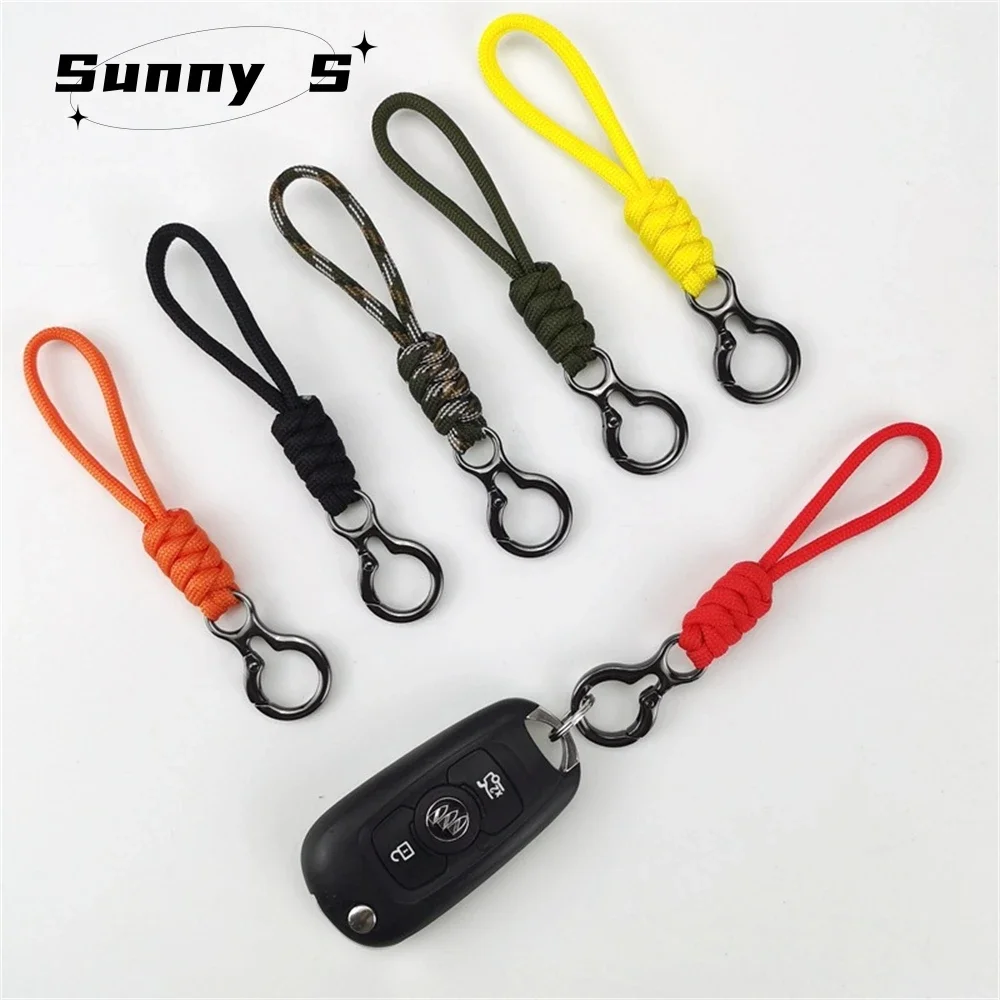 Creative Braided Lanyard Keychain For Phone Case Women Anti Lost Knot Rope Strap Car Key Chains Diy Accessories Fashion Keyring