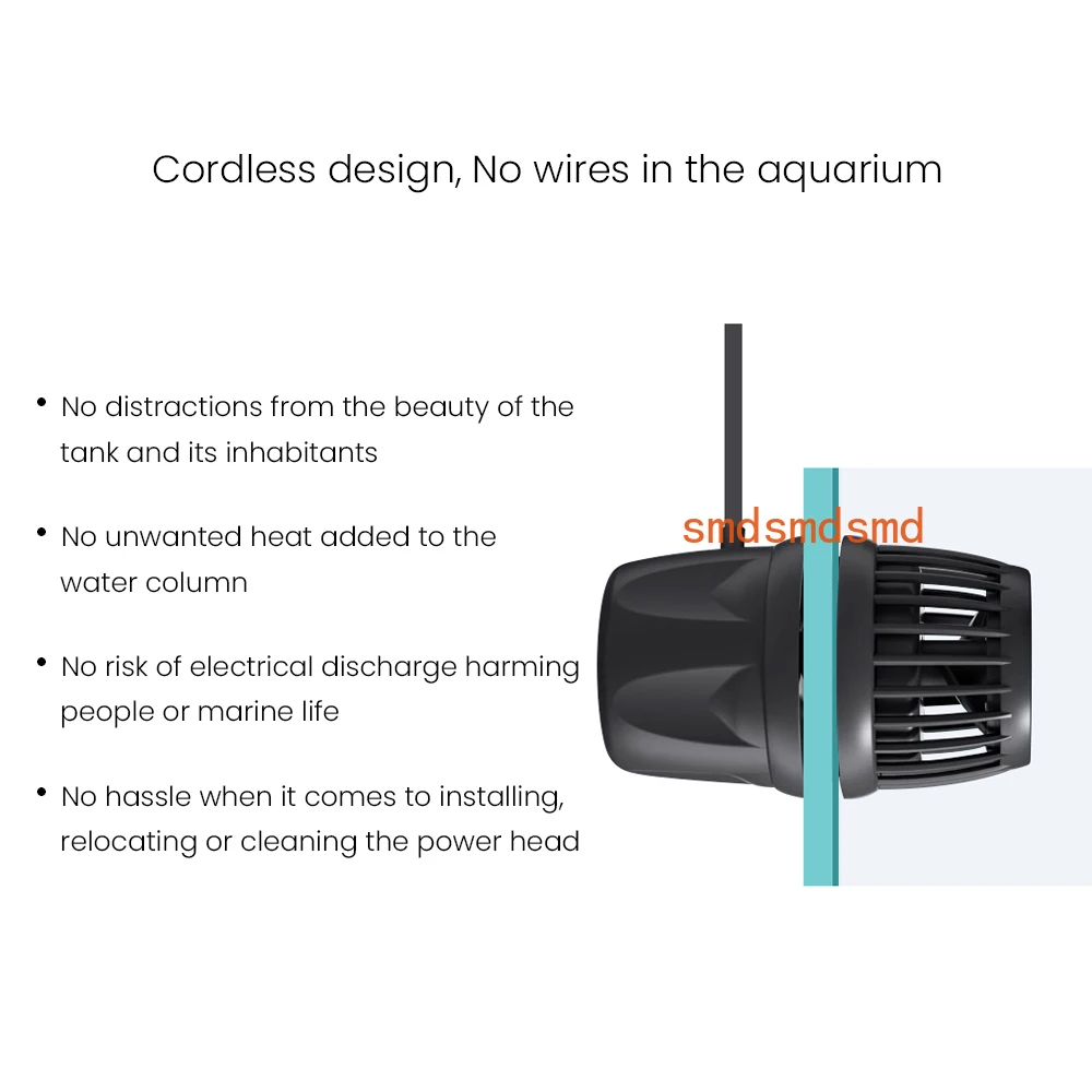 DMP-5/10/15/20/30/40 New Smart Bluetooth App Control Cordless Freshwater Saltwater Fish Tank Aquarium Wavemaker Pump