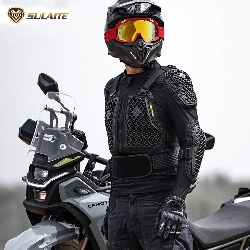 SULAITE Motorcycle Jacket Honeycomb Full Body Armor Protection Jackets Motocross Racing Clothing Breathable Protectors,A1