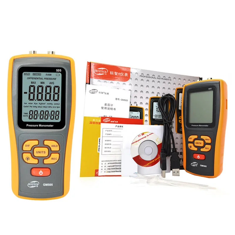 BENETECH GM505 Handheld Digital Manometer Manometer