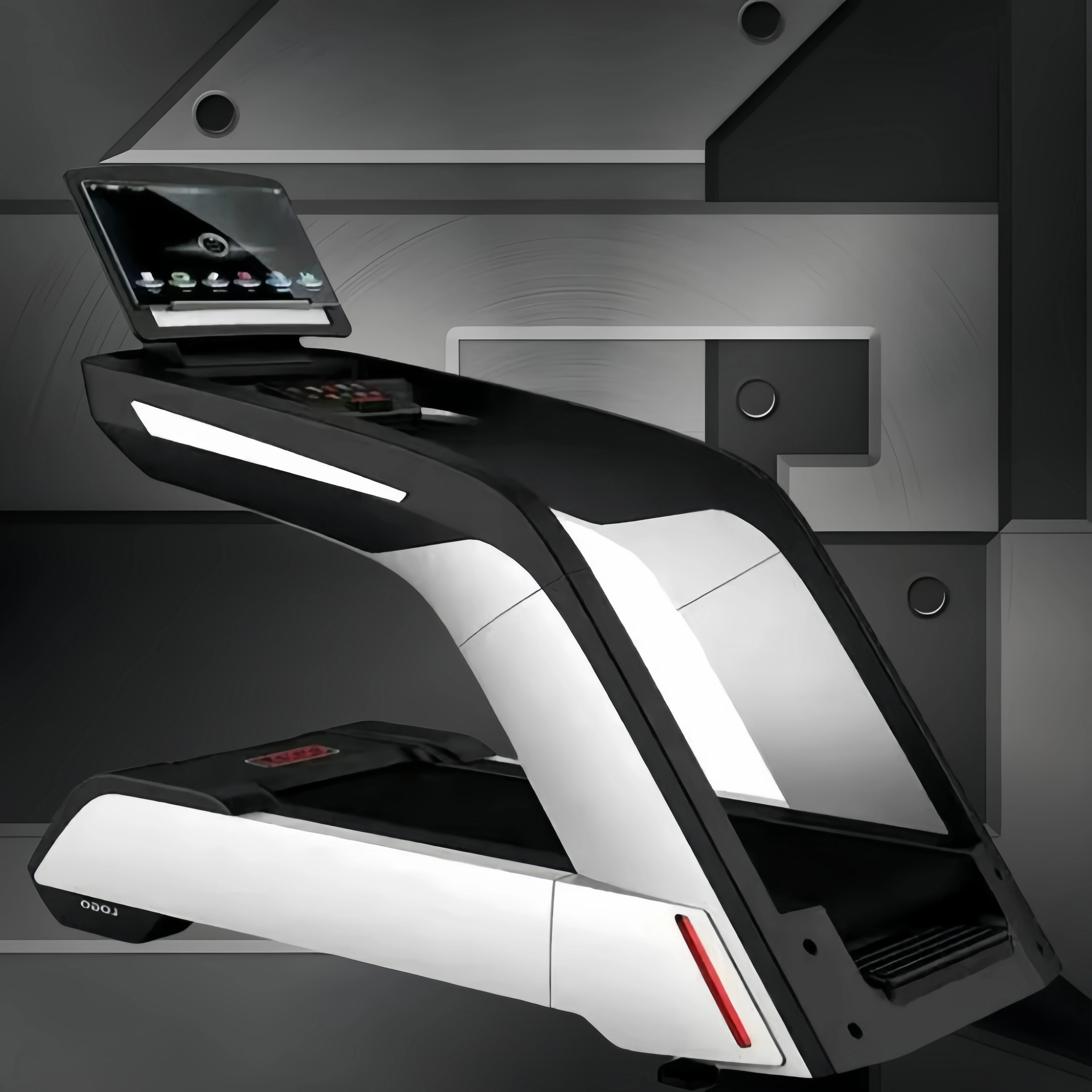 

China Commercial Professional Cardio Training Fitness Equipment LED Commercial Treadmill Big Space Reverse Running Machine