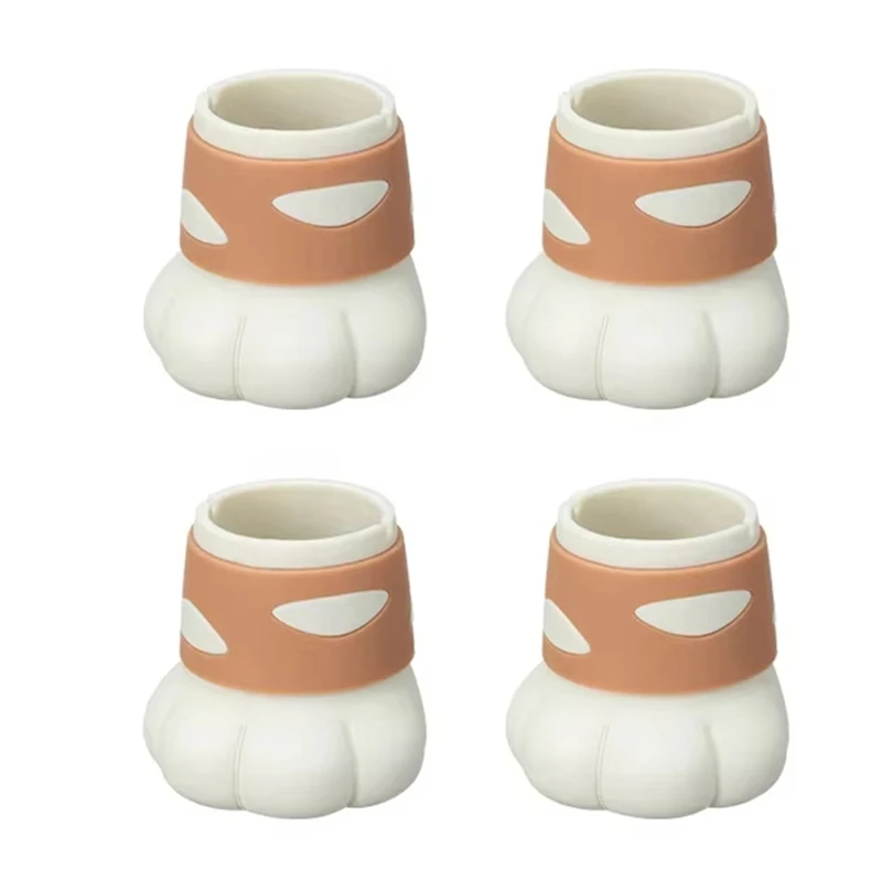 Silicone Chair Leg Caps, Non-Slip Cat Claw Design Furniture Feet Covers, Floor Protectors For Table And Chair Legs