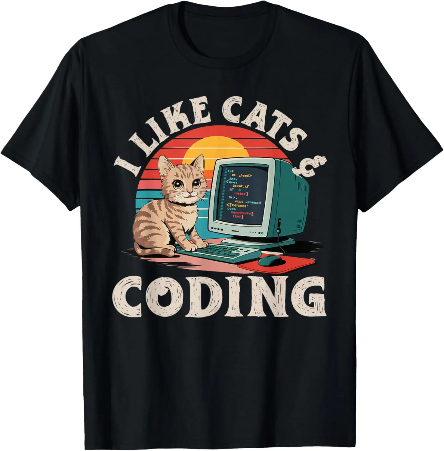 

Programmer Cat Kitty Meow Animal Pet Computer Programming T-Shirt