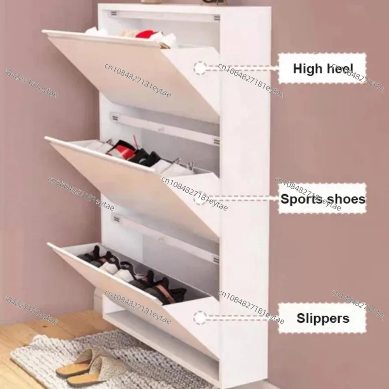 Multi Layer Shoes Rack Storage 3 Layers Shoe Turning Frame Hidden Shoe Cabinet