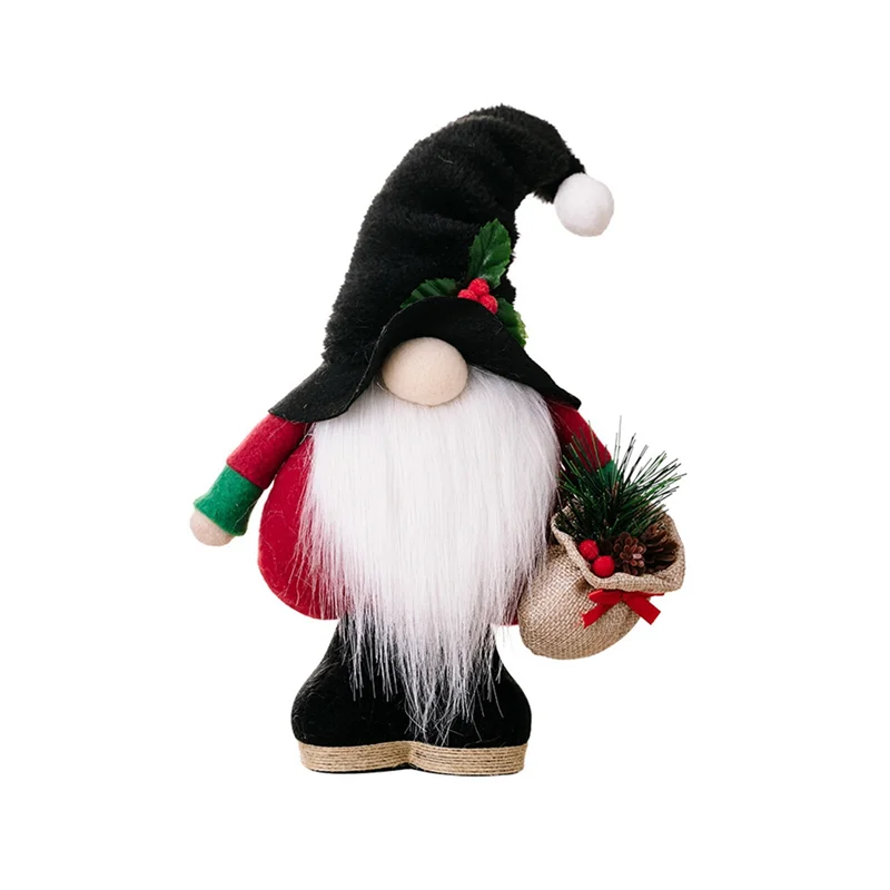 Christmas Ornament Plush Hat Standing Rudolph Doll Faceless Gnome Doll Christmas Decoration Supplies Santa Claus