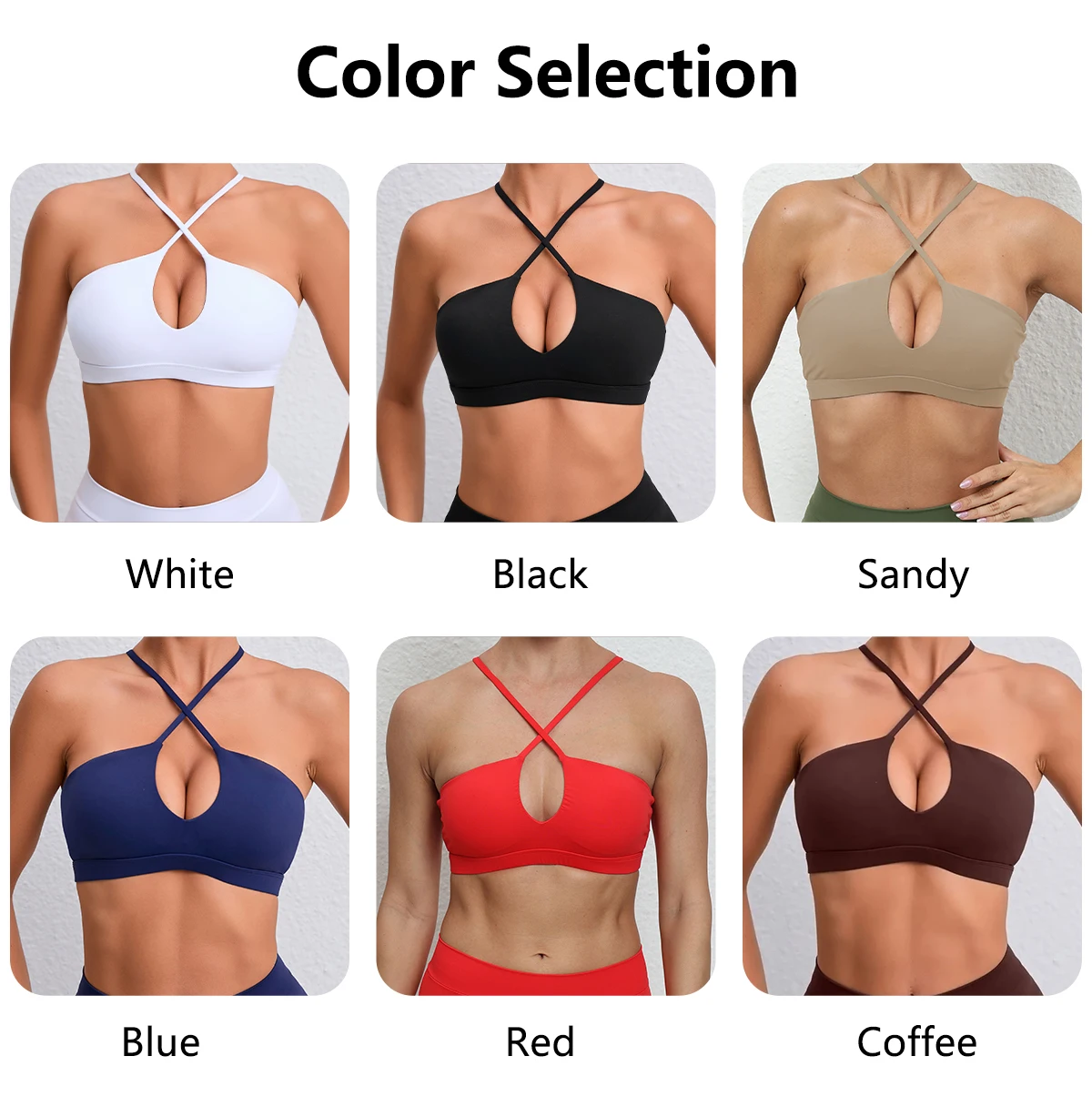 Neuer Sommer Sexy Sport-BH Workout-BH Atmungsaktive Fitness-Unterwäsche für Damen Schnelltrocknende Yoga-Kleidung Gym-Top für Frauen – Detail 3
