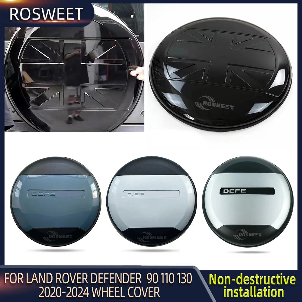 For Land Rover Defender 90 110 130 2020 2021 2022  2023 2024 ABS 34 Styles Car Rear Spare Tire Protective Cover Car Accessories