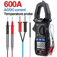 MESTEK AC/DC 600A Digital Clamp Meter Pinza Amperimetrica Current Clamp DC Pliers Ammeter Multimeter NCV 6000 Counts Hook Meter