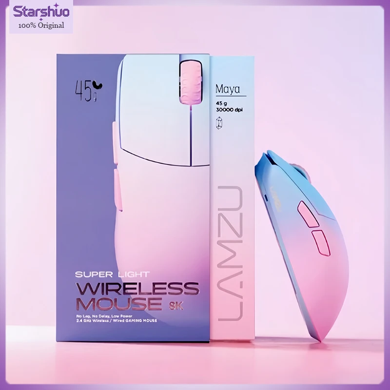 

Беспроводная игровая мышь LAMZU MAYA Nebula Lightweight с датчиком 3950 для киберспорта и оптическим микропереключателем с точной настройкой