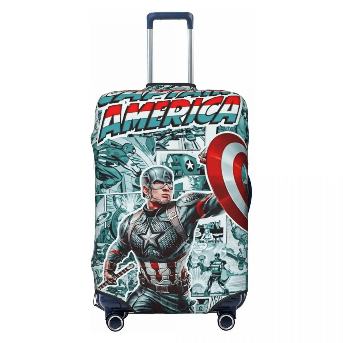 

Custom Fashion Captain America Comics Design Luggage Cover Protector Dust Proof Cool Superhero Travel Suitcase Covers