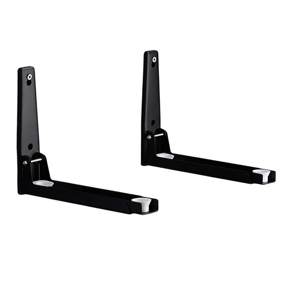 Wall Mounted Stainless Steel Microwave Shelf Rack with Adjustable Size and Foldable Feature for Efficient Kitchen Use