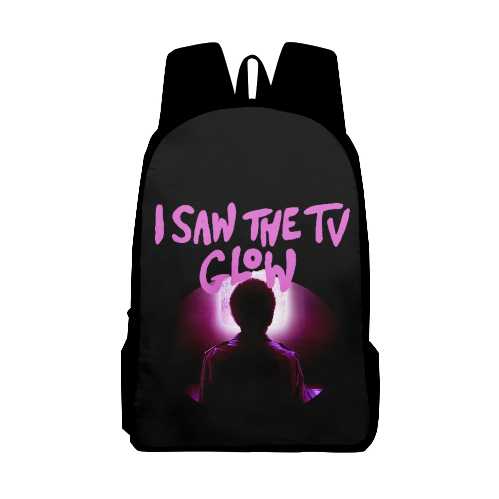 I Saw the TV Glow Zipper Bag Casual Zip Backpack Women Men Travel Bag Rucksack Fashion Zip Pack 3D Print Black Zip Pack