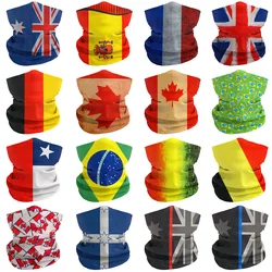 Bandeira nacional rosto bandana para mulher homem respirável cobrindo ciclismo caminhadas pescoço gaiter sem costura tubo bandana hairwrap balaclava