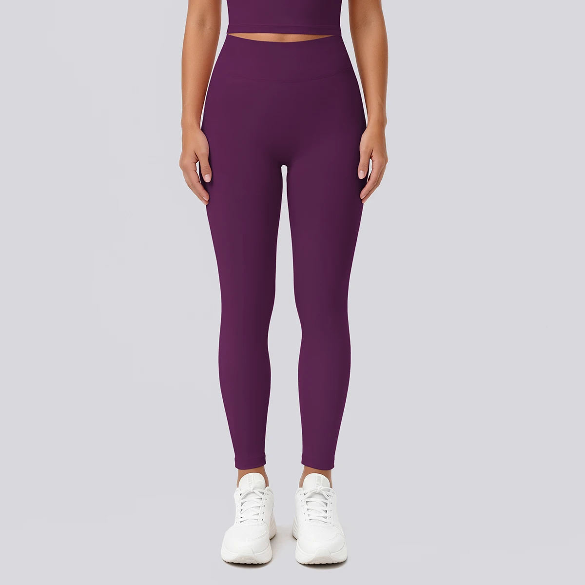 Hochtaillierte, schnelltrocknende Yoga-Hose für Damen, Fitness-, Lauf-, Rad- und Workout-Leggings, einfarbige, formgebende Sport-Hose – Detail 36