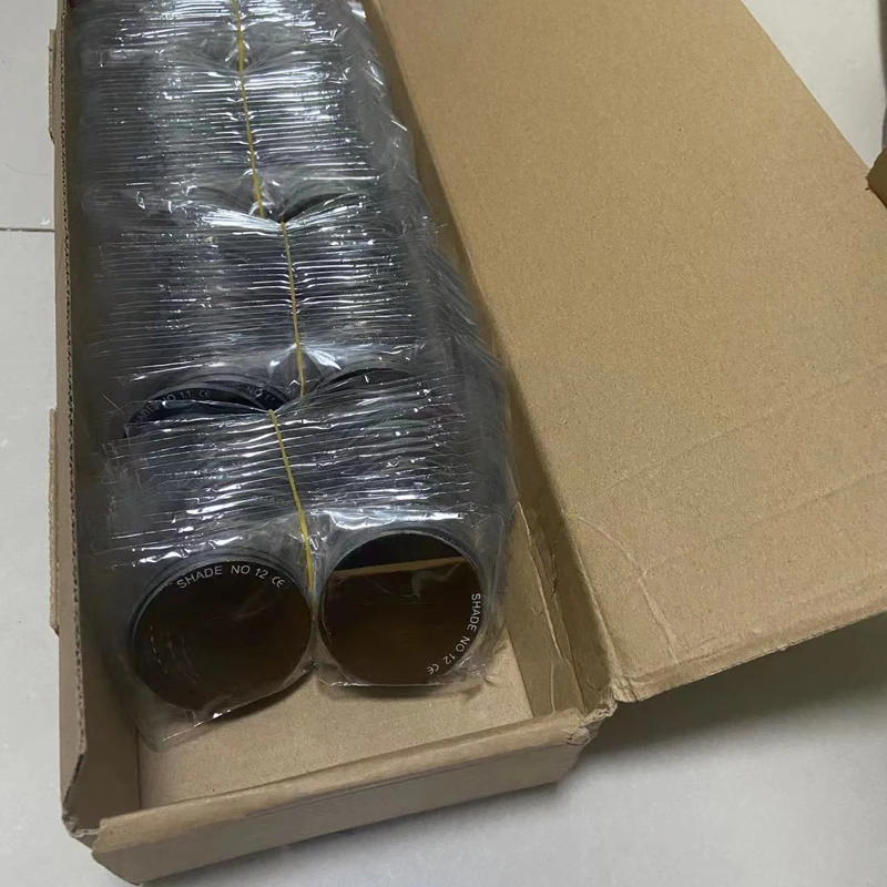 Black Glass Filter Round Shape Lens 4pcs/lot 50mm for Welding Goggles Masks Shipment Golden Coating Black Eye Filters DIN9 /13