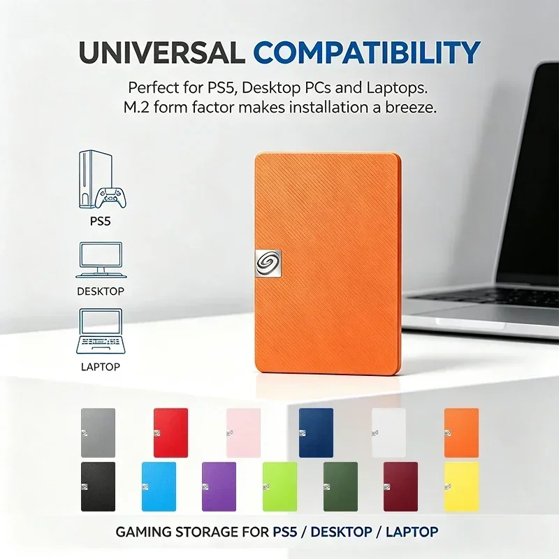 2.5 Inch Expansion 500GB 1TB 2TB 4TB Portable External Hard Disk USB3.0 Storage For Windows PC Mac Data File Backup Save Top