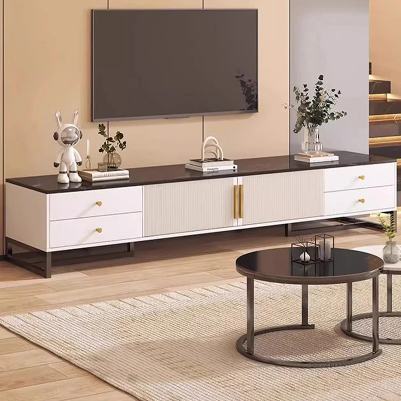غرفة المعيشة الموقد التلفزيون تقف الترفيه الحديثة مصمم التلفزيون تقف الرف الأبيض موبليس الفقرة التلفزيون أثاث النمط الصيني #6