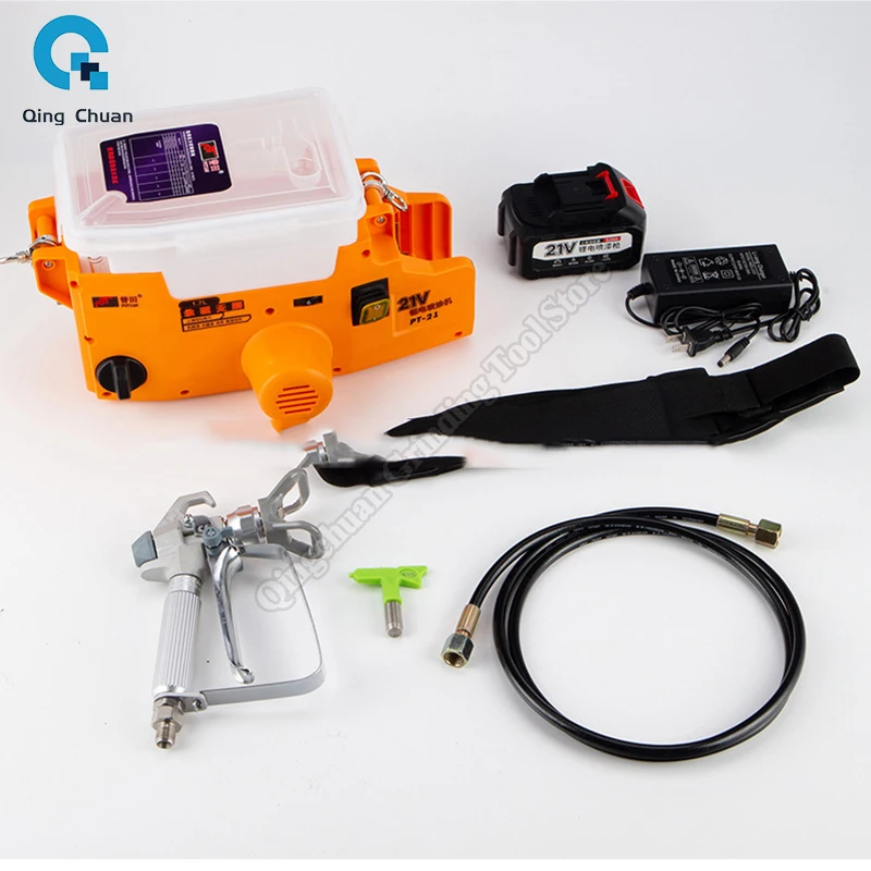 배낭 리튬 배터리 충전 편리한 스프레이 기계 페인트 코팅 고압 에어리스 플런저 벽 수리 기계
