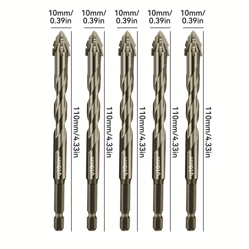4-12mm Vier-Fluit Zaagtandboor Zaagtandboor Gereedschap Voor Glas/Tegel/Beton/Metaal Boor Set Gereedschap