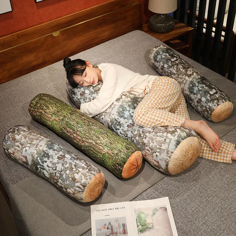 Nouveau oreiller Long de souche créatif 30-90cm oreiller de souche simulé jouet en peluche grand arbre oreiller coussin oreiller cadeau d'anniversaire oreiller de cou