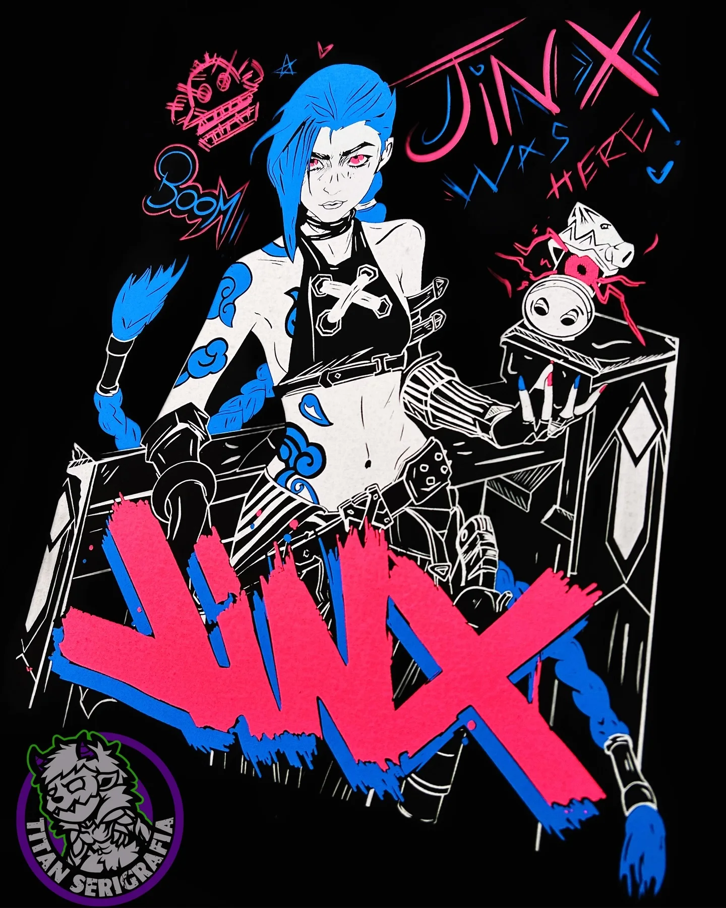 Jinx Arcane T-Shirt Japanese Anime Cartoon Graphic Soft Tee S-5XL