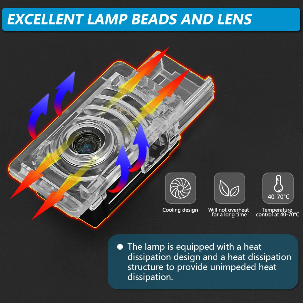 LED 자동차 문짝 배지 조명, 캐딜락 CTS XTS ATS SRX 로고 섀도우 레이저 프로젝터, 자동 예복 환영 로고 엠블럼 램프