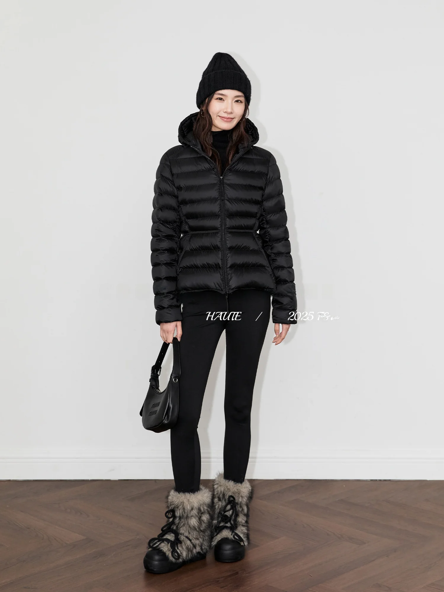 

Модная женская теплая куртка SUK с капюшоном, 90% белый гусиный пух, повседневная, свободного кроя, на молнии, короткий рукав