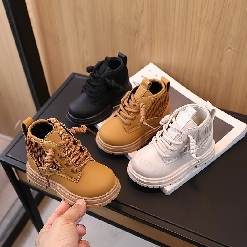 

Autumn Children Short Boots 2025 Fashion Boys Girls Ankle Boot Comfortable Non-Slip British Style Classics Kids Outdoor Boots