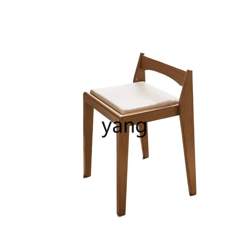 

Lmm solid wood dressing stool dining chair new Chinese home living room shoe changing stool