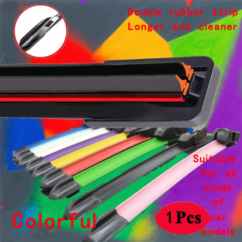 

Красочные щетки стеклоочистителя автомобиля AERO CLIP, универсальные мягкие двухслойные резиновые безрамные безрамочные щетки 16 дюймов, 19 дюймов, 20 дюймов, 22 дюйма, 24 дюйма, 26 дюймов