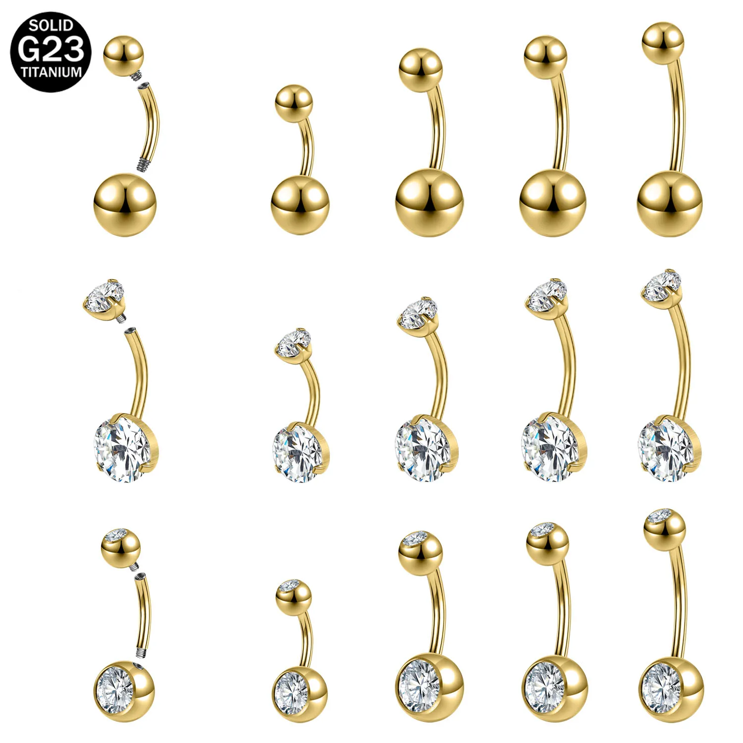 Zs 1Pc 14G G23 Titanium Navel Ring Zilver Kleur Navel Ring Rood Kristal Kraakbeen Oorbellen Ronde Piercing Lichaam Sieraden
