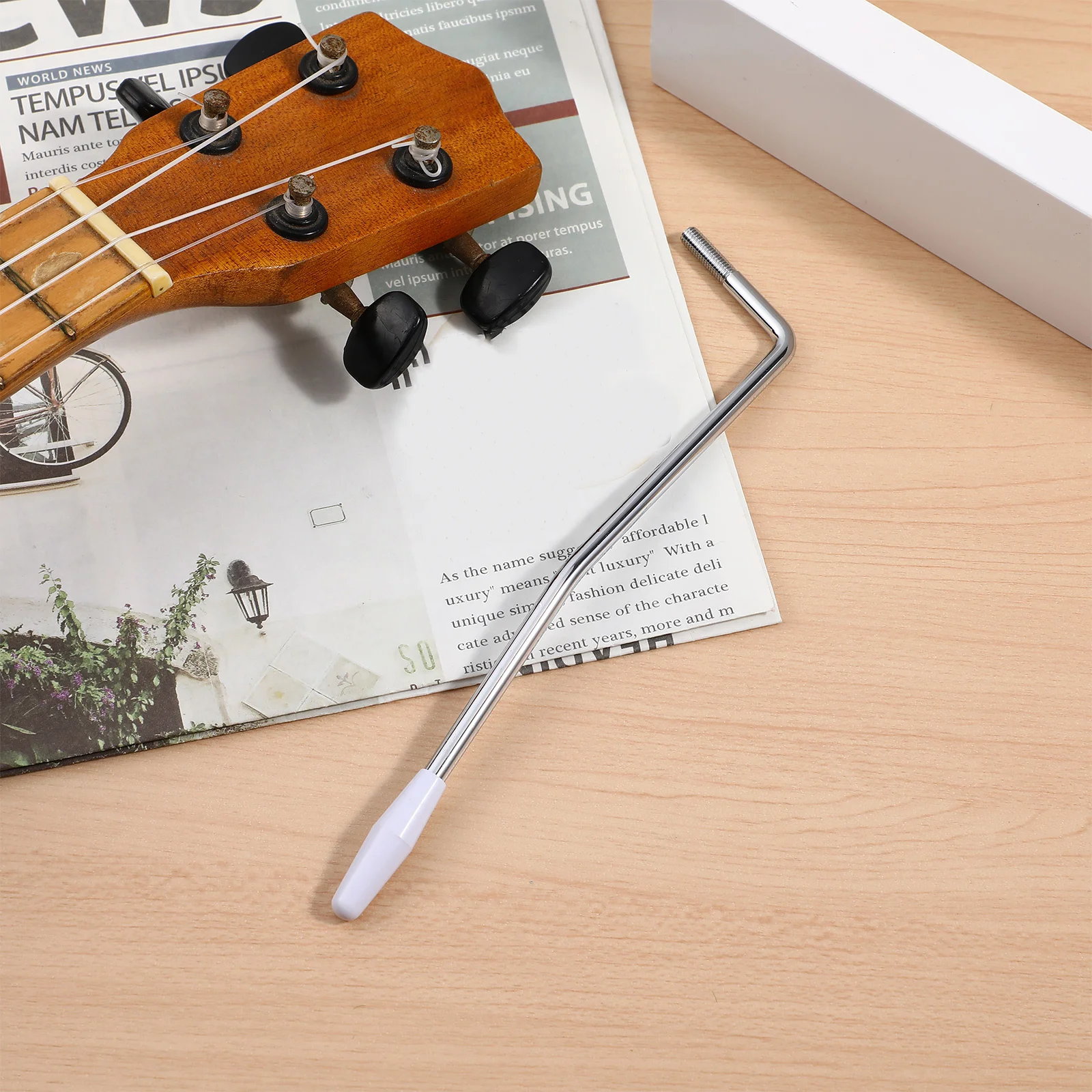 

Single Tremolo Arm Tremolo Whammy Bar Chrome Plated Hard Metal Electric Guitar Bridge System Guitar Parts Replacement