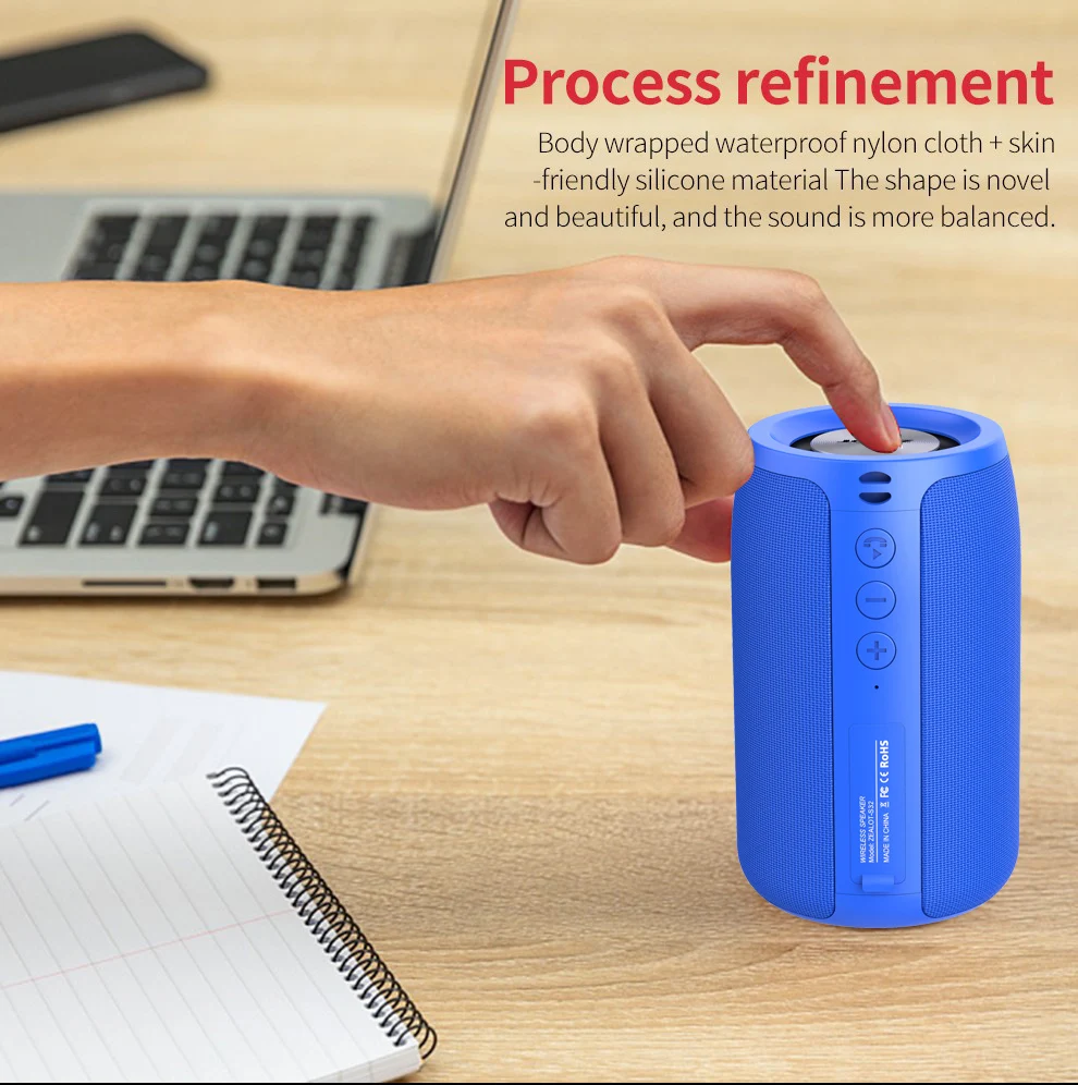 ZEALOT S32บลูทูธลำโพงเบสไร้สายแบบพกพา HIFI สเตอริโอเสียงกันน้ำกล่องสเตอริโอกลางแจ้งลำโพง Music Centre