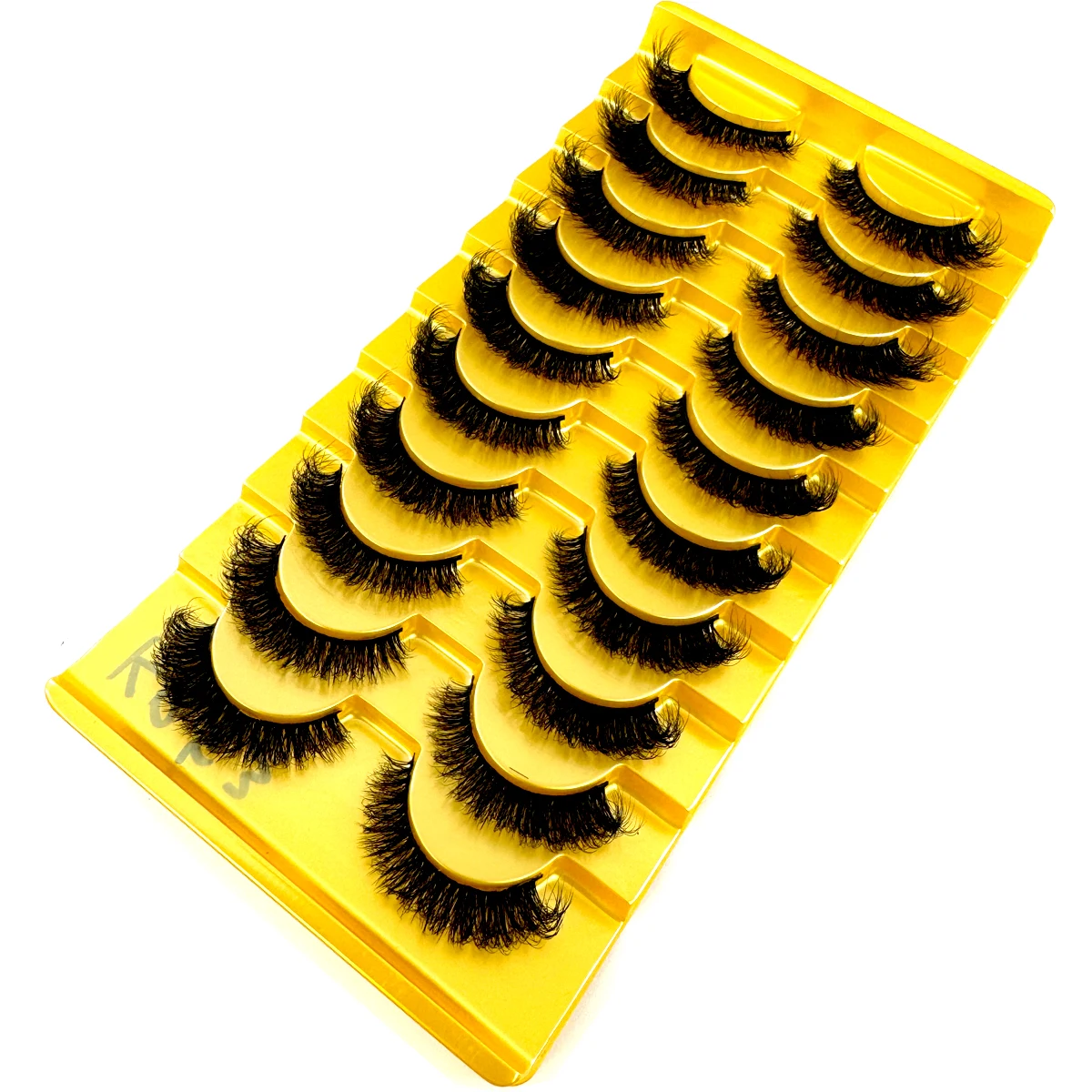 HBZGTLAD Lashes 3D False Eyelashes Natural Look Curly Cat EyeLashes 10 Pairs Reusable Faux Mink Eyelashes Extention Makeup