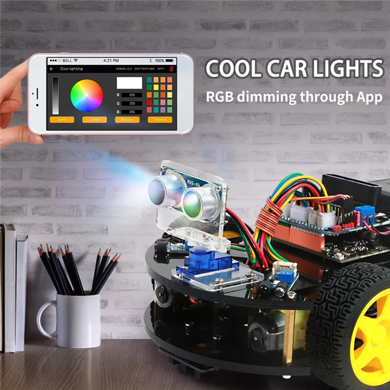 

B04C-датчик измерения расстояния, интеллектуальный робот, автомобильное устройство для измерения расстояния, устройство для предотвращения препятствий с цветной подсветкой RGB