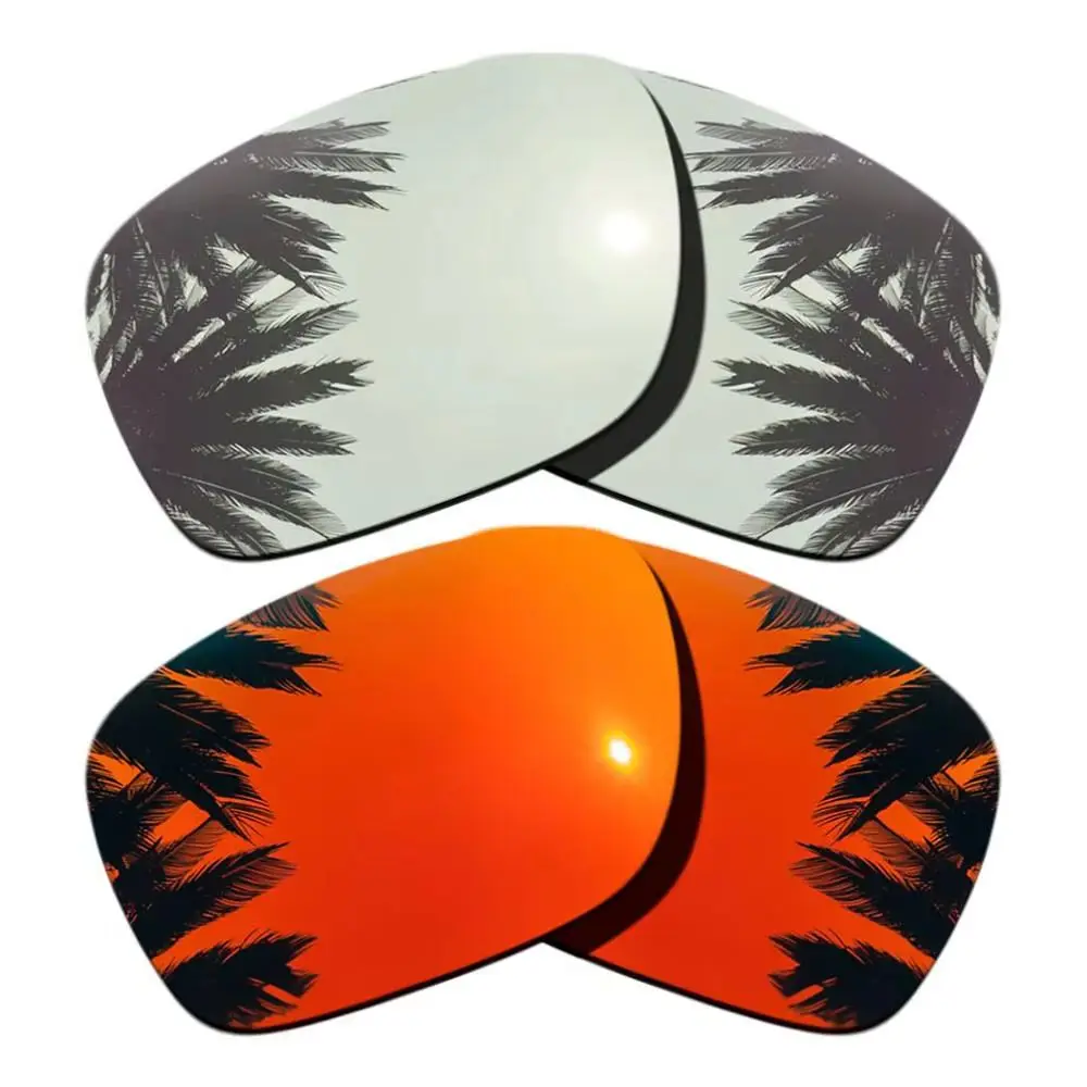 Серебряные зеркальные и оранжевые красные зеркальные поляризованные сменные линзы для оправы Holbrook 100% UVA и UVB Серебряные зеркальные и оранжевые красные зеркальные поляризованные сменные линзы для оправы Holbrook 100% UVA и UVB