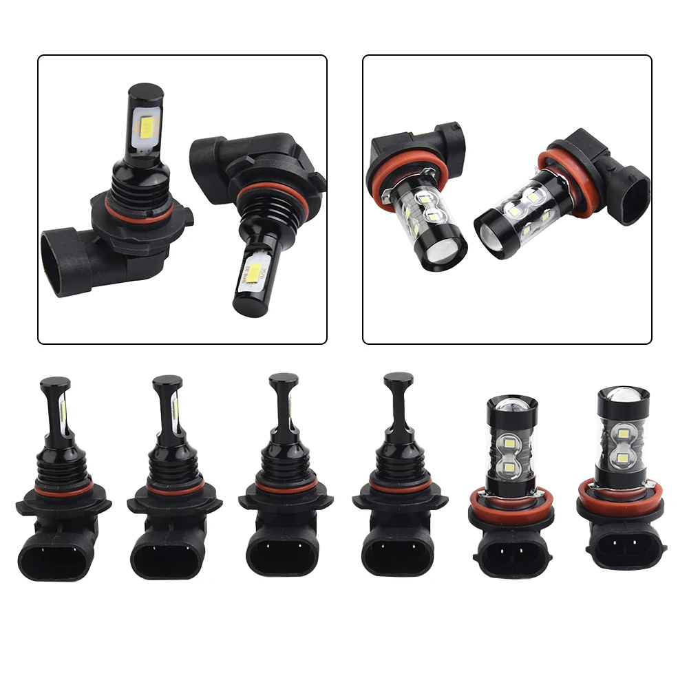 Fog Lights Bulbs LED Headlights Headlamp 6000K COB Chips DC 9-32V Flood Lights High Low Beam White High Quality